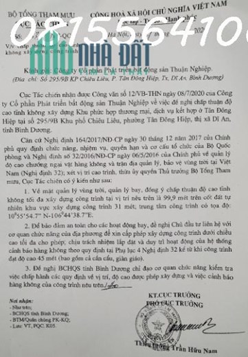 Chuyển nhượng quỹ đất mặt tiền đường ĐT 743C, P. Tân Đông Hiệp, Dĩ An, Bình Dương. Quy mô 2.2ha Giá