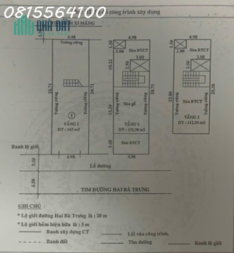Cho thuê nhà 294 Hai Bà Trưng, Quận 1- 5x29 trệt 2 lầu giá 130 triệu chưa vat