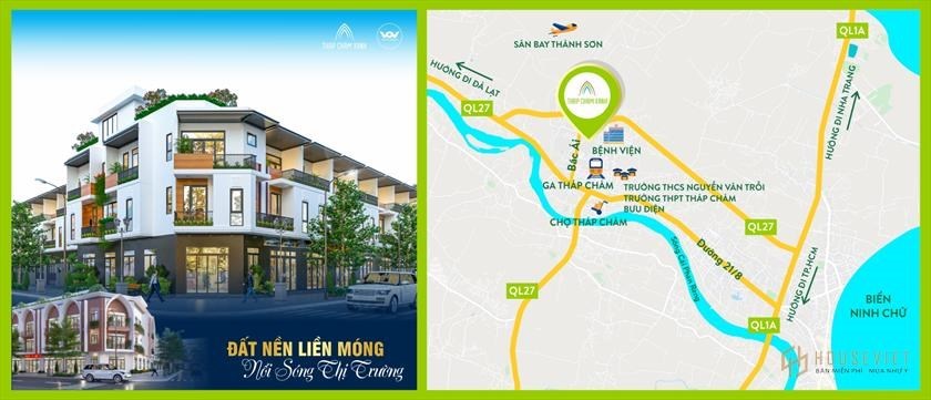 KHU DÂN CƯ THÁP CHÀM XANH GẦN SÂN BAY LƯỠNG DỤNG THÀNH SƠN 2KM