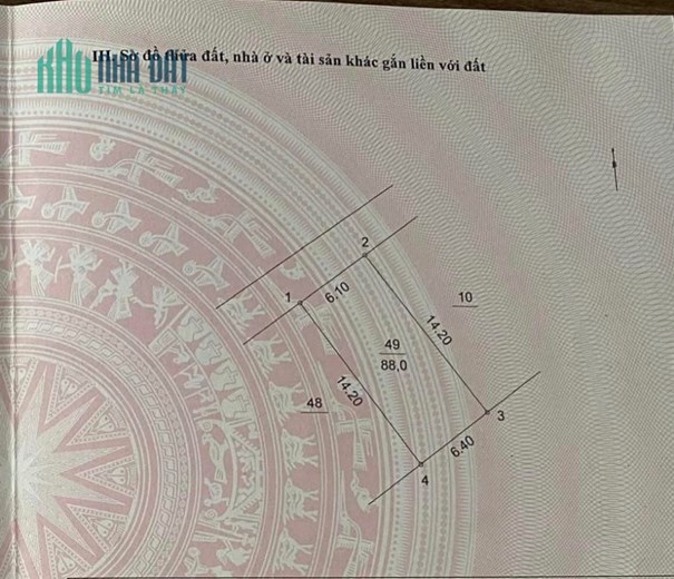 Bán nhà sát làng Việt Kiều Châu Âu. Diện tích rộng, Siêu mặt tiền giá đầu tư chủ nhiệt bán. 88m 3