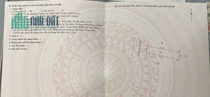 Sở Hữu Ngay Lô Đất Đẹp  Vị Trí Đắc Địa Tại Phường Thắng Lợi, TP Pleiku, Gia Lai
