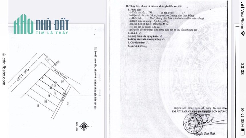 CHÍNH CHỦ BÁN NHANH LÔ ĐẤT Tại Thị Trấn D'Ran, Huyện Đơn Dương, Tỉnh Lâm Đồng