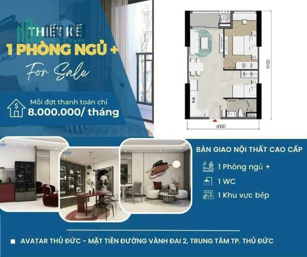 Chung cư cao cấp Avatar Thủ Đức, 2pn 73m2,ký HĐ 133 triệu mỗi tháng góp 11 triệu, liên hệ nhận