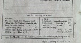 CHÍNH CHỦ CẦN BÁN CHUNG CƯ Phan Văn Trị tầng 4, quận Gò Vấp, phường 5, tp Hồ Chí Minh