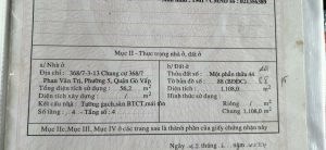 CHÍNH CHỦ CẦN BÁN CHUNG CƯ Phan Văn Trị tầng 4, quận Gò Vấp, phường 5, tp Hồ Chí Minh