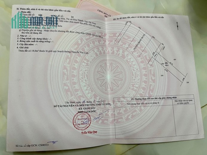 Sở Hữu Ngay  LÔ ĐẤT MẶT TIỀN - VỊ TRÍ ĐẸP Cho Nhà Đầu Tư Tại Tây Ninh