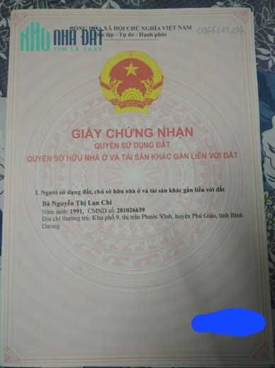 CHÍNH CHỦ BÁN LÔ ĐẤT RỘNG ĐẸP TẠI XÃ MINH TÂN, DẦU TIẾNG, BÌNH DƯƠNG - GIÁ RẺ