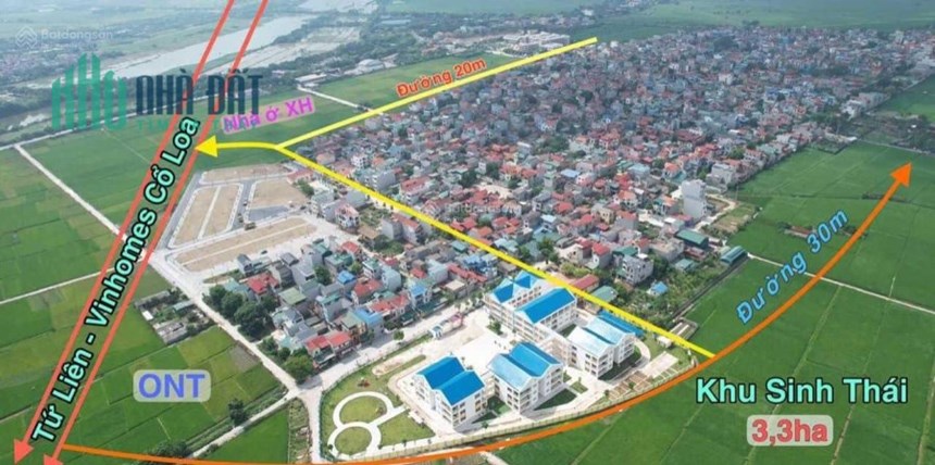 Bán đất đấu giá Dục Tú 1 Đông Anh sát đường vành đai 60m cầu Tứ Liên cắt lỗ
