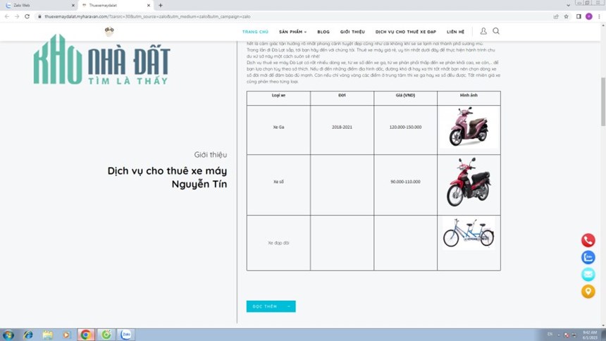 DỊCH VỤ CHO THUÊ XE MÁY, XE ĐẠP ĐÔI ĐÀ LẠT -  Thuê Xe Máy Đà Lạt Giá Hợp Lý