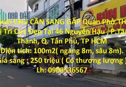 CHÍNH CHỦ CẦN SANG GẤP Quán Phở THÌN Vị Trí Cực Đẹp Tại Q.Tân Phú