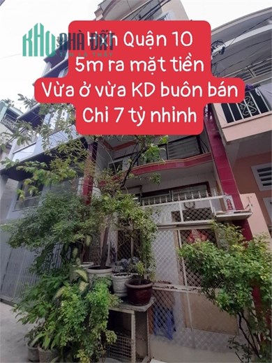 QUẬN 10- 40M2- HẺM XE HƠI HỒ THỊ KỶ- CÁCH 5M RA MẶT TIỀN - GIÁ CHỈ 7 TỶ NHỈNH