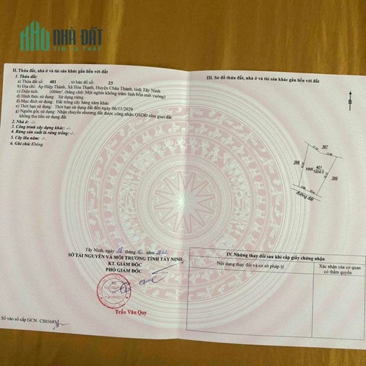 Cần bán 2 lô đất ở Hoà Thạnh Châu Thành Tây Ninh