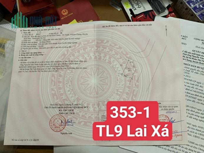 103M2 Ô GÓC MẶT ĐƯỜNG 24M ĐẤT DỊCH VỤ TL9 LAI XÁ KIM CHUNG