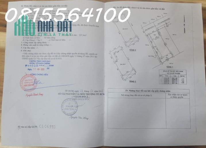 Bán gấp nhà HXH 2mt Nguyễn Thái Sơn, Phường 5, Gò vấp. DTKV 7x16 trệt 2 lầu giá bán 7.7 tỷ