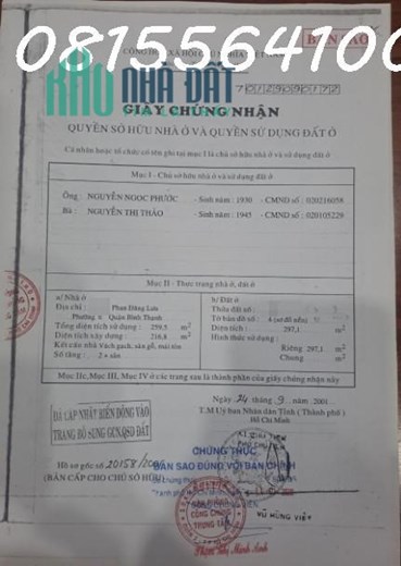 Bán nhà 50 tỷ hẻm 36 Phan Đăng Lưu, Phường 6, Bình Thạnh. DTKV 297m2 đất