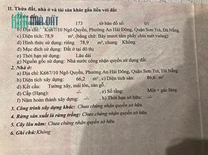 Bán nhà gác lửng kiệt Ngô Quyền, Sơn Trà giá rẻ, hiện đang cho thuê 3.5 triệu/tháng.