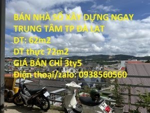 Bán nhà sổ xây dựng ngay trung tâm đà lạt