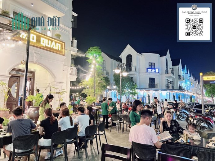 Cho thuê Shophouse Hải âu 02 Vinhomes Gia lâm. DT 150m2, 4T, MT 10m, hoàn thiện đẹp, tiện Kinh doanh