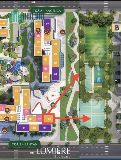 BÁN CĂN GÓC 2PN 76M2 GIÁ 4,1TY, Thuộc dự án LUMIERE BOULEVARD  tại Quận 9 nằm trong Đại