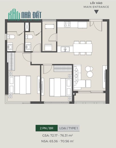 BÁN CĂN GÓC 2PN 76M2 GIÁ 4,1TY, Thuộc dự án LUMIERE BOULEVARD  tại Quận 9 nằm trong Đại