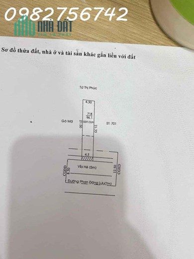 Bán nhà cấp 4 mặt tiền Phan Đăng Lưu gần chợ Bưng Cầu_ Hiệp An