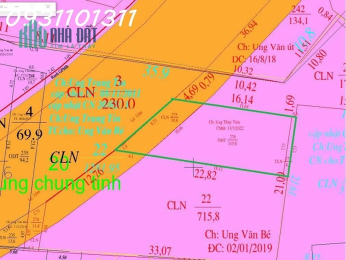 Bán nền lớn mặt tiền đường số 7 trục chính KDC CBGV Đại Học Cần Thơ . Ngang gần 8m