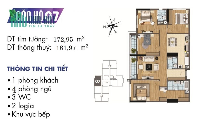 Siêu Hot- Siêu VIP- Căn hộ Cao cấp - Tòa R1 KĐT Goldmark City 136 Hồ Tùng Mậu 162m giá 6.3 tỷ