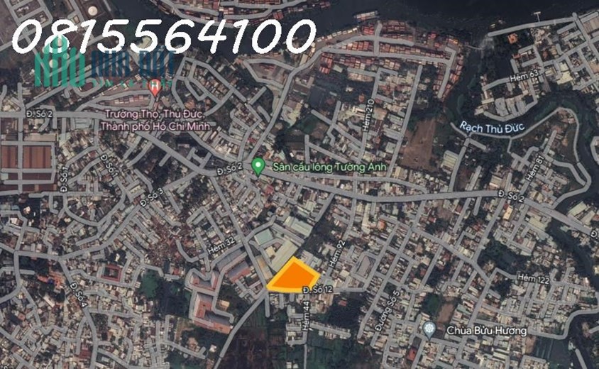 Chuyển nhượng khu đất lơn 5.564m2 đường số 12, trường thọ Thủ đức. Thuận tiện xin dự án cao tầng và