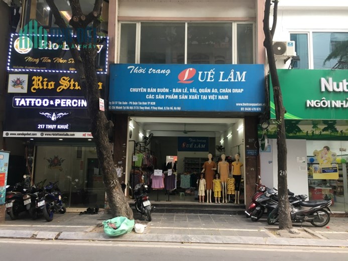 CẦN CHO THUÊ MẶT BẰNG, 2 MẶT TIỀN Địa chỉ: 217A – Thuỵ Khuê – Tây Hồ – Hà Nội