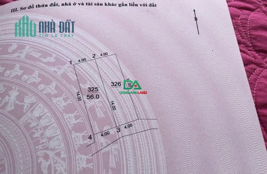 CẦN BÁN LÔ 56M2 ĐẤT ĐẸP ĐƯỜNG OTO VIÊN NỘI - VÂN NỘI - ĐÔNG ANH CÁCH ĐƯỜNG BÌA LÀNG 10M