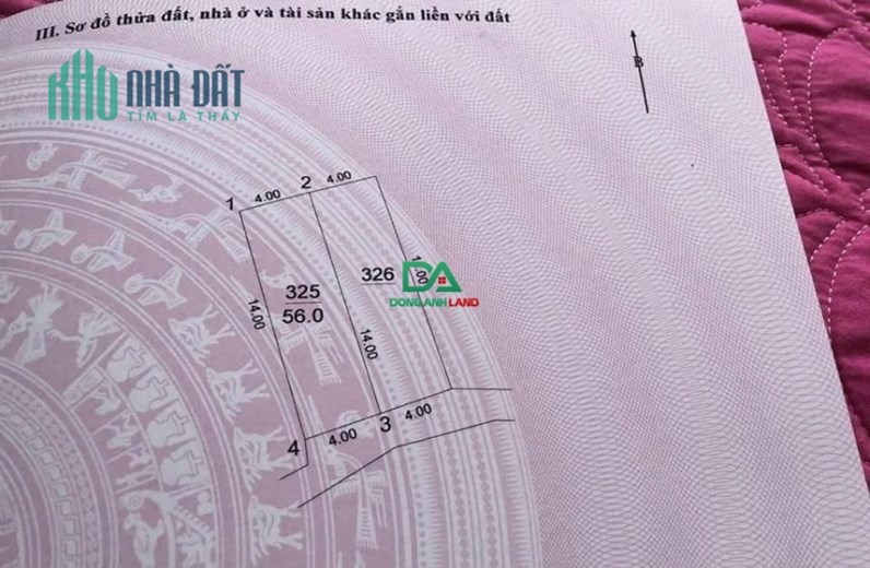 CẦN BÁN LÔ 56M2 ĐẤT ĐẸP ĐƯỜNG OTO VIÊN NỘI - VÂN NỘI - ĐÔNG ANH CÁCH ĐƯỜNG BÌA LÀNG 10M