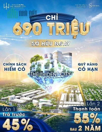 BÁN ĐẤT DỰ ÁN ĐÔ THỊ QUỐC TẾ THE TRIDENT CITY TUNG CHÍNH SÁCH KHỦNG GIAI ĐOẠN 2 Phường An Phú,