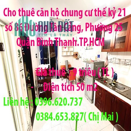 Cho thuê căn hộ chung cư thế kỷ 21 số 86 Đường Tân Cảng, Phường 25 Quận Bình Thạnh.TP.HCM