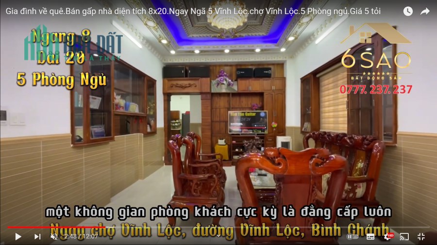 Bán ngôi nhà trả nợ 8x20 ngay ngã 5 Vĩnh Lộc - chợ Vĩnh Lộc