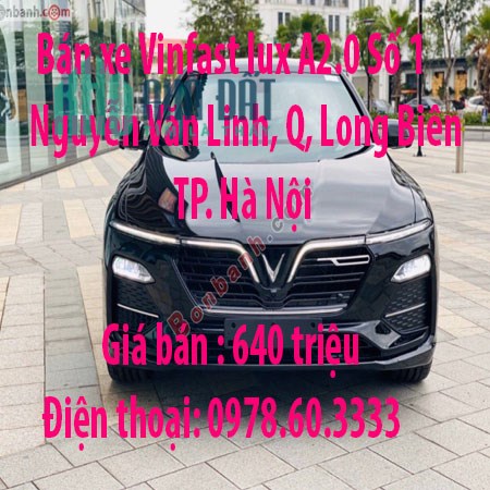 Bán xe Vinfast lux A2.0 Số 1 Nguyễn Văn Linh, Quận Long Biên Hà Nội