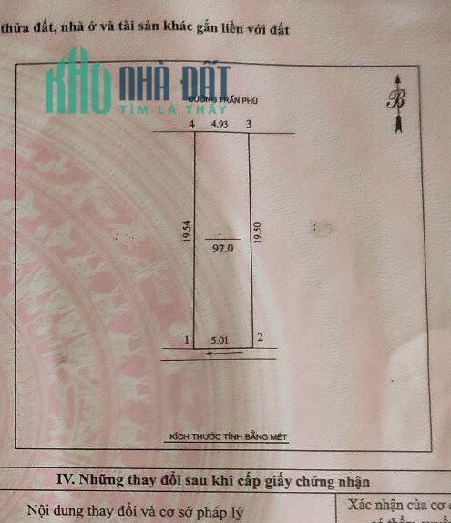 Bán nhà 4 tầng gần 100m2 mặt đường Trần Phú, TP Vinh