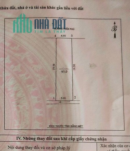 Bán nhà 4 tầng gần 100m2 mặt đường Trần Phú, TP Vinh
