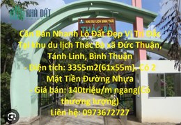 Cần Bán Nhanh Lô Đất Đẹp Vị Trí Đắc  Tại khu du lịch Thác Bà xã Đức Thuận, Tánh Linh, Bình Thuận