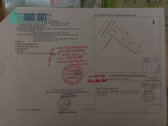 CẦN BÁN LÔ ĐẤT vị trí đẹp tại Trảng Bom, Đồng Nai