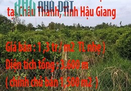 Chính chủ cần bán Lô Đất Mặt tiền  tại Châu Thành, Tỉnh Hậu Giang