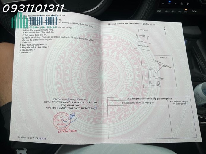 Bán nền hẻm 567 bờ Hồ Búng Sáng , phường An Khánh . Giá chỉ 1,48 tỷ