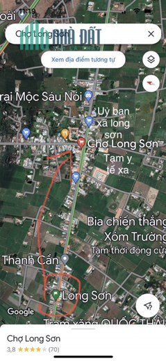 Bán 194m2 đất MT xã Long Sơn, huyện Cần Đước, SHR, 2 tỷ. LH:0915370399.