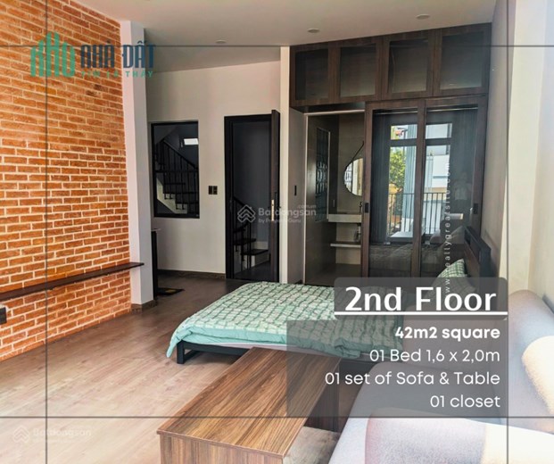 PHÒNG STUDIO 42m2, NỘI THẤT CƠ BẢN, MẶT TIỀN HỒ HẢO HỚN, CÔ GIANG, QUẬN 1