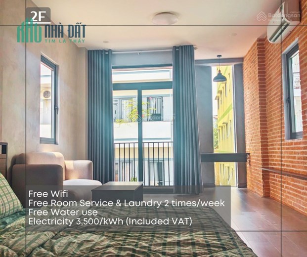 PHÒNG STUDIO 42m2, NỘI THẤT CƠ BẢN, MẶT TIỀN HỒ HẢO HỚN, CÔ GIANG, QUẬN 1