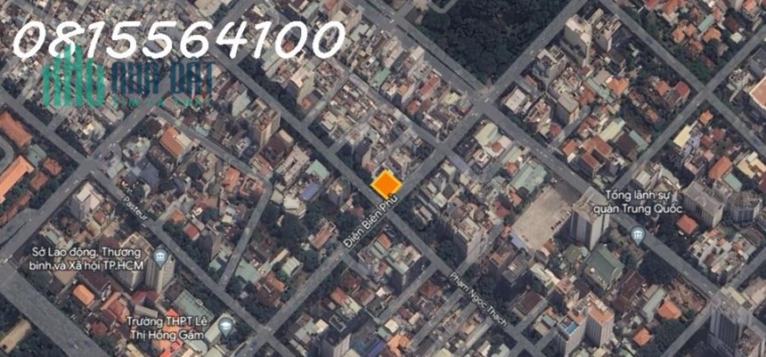 Cho thuê góc 2 MT 50 - 52 Phạm Ngọc Thạch - Điện Biên Phủ, Phường 6, Quận 3.