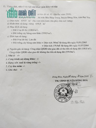 Sở Hữu Ngay Lô Đất Vị Trí Đắc Địa Tại Hòa Hiệp Trung, Đông Hòa, Phú Yên