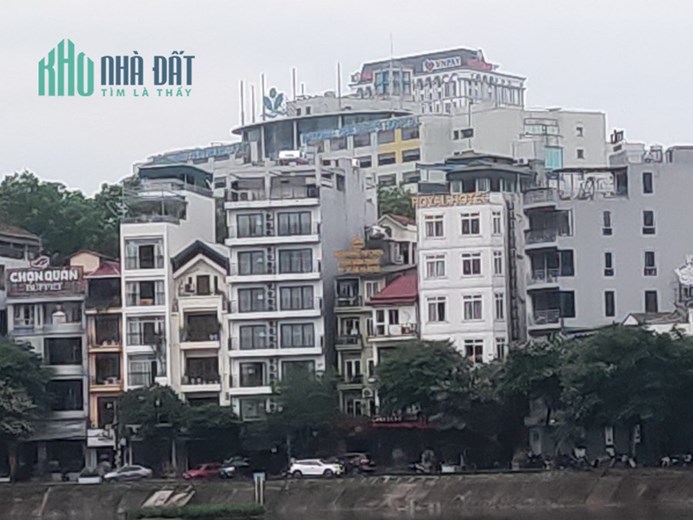 Bán tòa nhà khách sạn mặt hồ Phạm Huy Thông dt 110 m2 x 8 t mt 7 m giá 56 tỷ