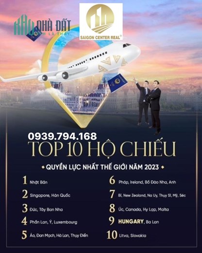 TIẾP CẬN” HỘ CHIẾU QUYỀN LỰC TOP 10 THẾ GIỚI cùng Saigon Center Real
