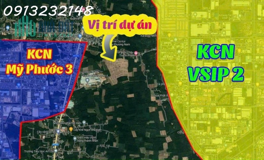 ĐẤT THỔ CƯU NGAY KHU CÔNG NGHIỆP VSIP2 BÌNH DƯƠNG GIÁ BÁN 480 TRIỆU