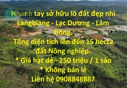 Nhanh tay sở hữu lô đất đẹp nhì Langbiang - Lạc Dương - Lâm Đồng.